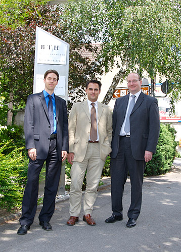 Die drei Partner der Kanzlei BTH: von links: Carsten Balke, Dr. Matthias Hirner, Georg Truffner.